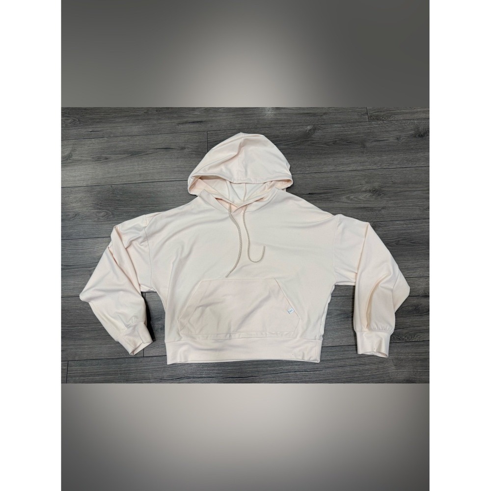 Rhone Ripple Hoodie Relaxed RippleKnit hoodie Cream Sz L